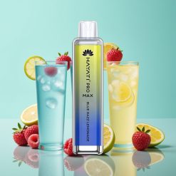 Hayati Pro Max 4000 Puffs Disposable Vape Mėlynoji avietės limonadė, 1400mAh, 2ml/10ml