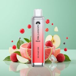 Hayati Pro Max 4000 Puffs Disposable Vape Raudonų Obuolių Ledas, 2ml/10ml, 1400mAh, 2%/5% Nikotino