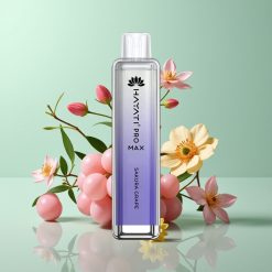 Hayati Pro Max 4000 Puffs Disposable Vape Sakurolynų Vynuogė, 2%/5%, 1400mAh, 2ml