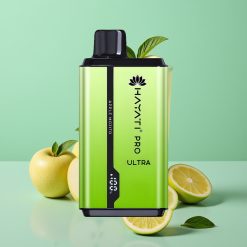 Hayati Pro Ultra 15000 Puffs Disposable Vape Obuolių Mojito, 850mAh, 2×12ml, 2%