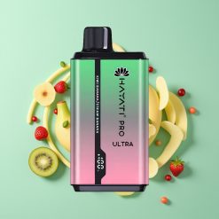 Hayati Pro Ultra 15000 Puffs Dūmai Kiwi Bananas Braškės Bananas, 2×12ml, 2% nikotino
