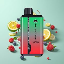 Hayati Pro Ultra 15000 Puffs Mėlynųjų aviečių vyšnių citrinų & mėlynųjų aviečių, 850mAh, 2×12ml, 2%