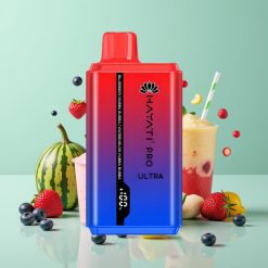 Hayati Pro Ultra 15000 Puffs Mėlynųjų serbentų arbūzas Hubba Bubba, 850mAh, 2×12ml, 2%