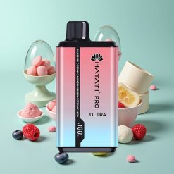 Hayati Pro Ultra 15000 Puffs Mėlynųjų Serbentų Vatainių Saldainių Aviečių Vatainių Saldainių 850mAh 2×12ml 2%
