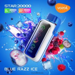 VOZOL STAR 20 000 mėlynas razz ledas XP8H24 | Vozol Vape Price